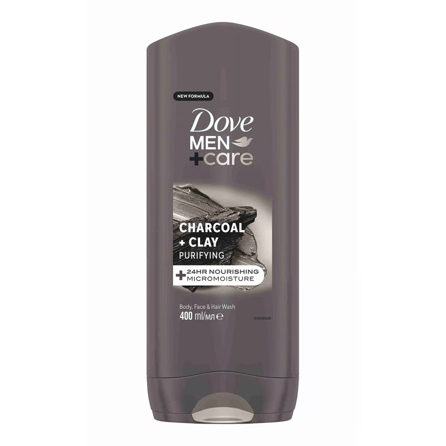Dove Men+Care - Purifying Charcoal + Clay Body, Face & Hair Wash - 400ml