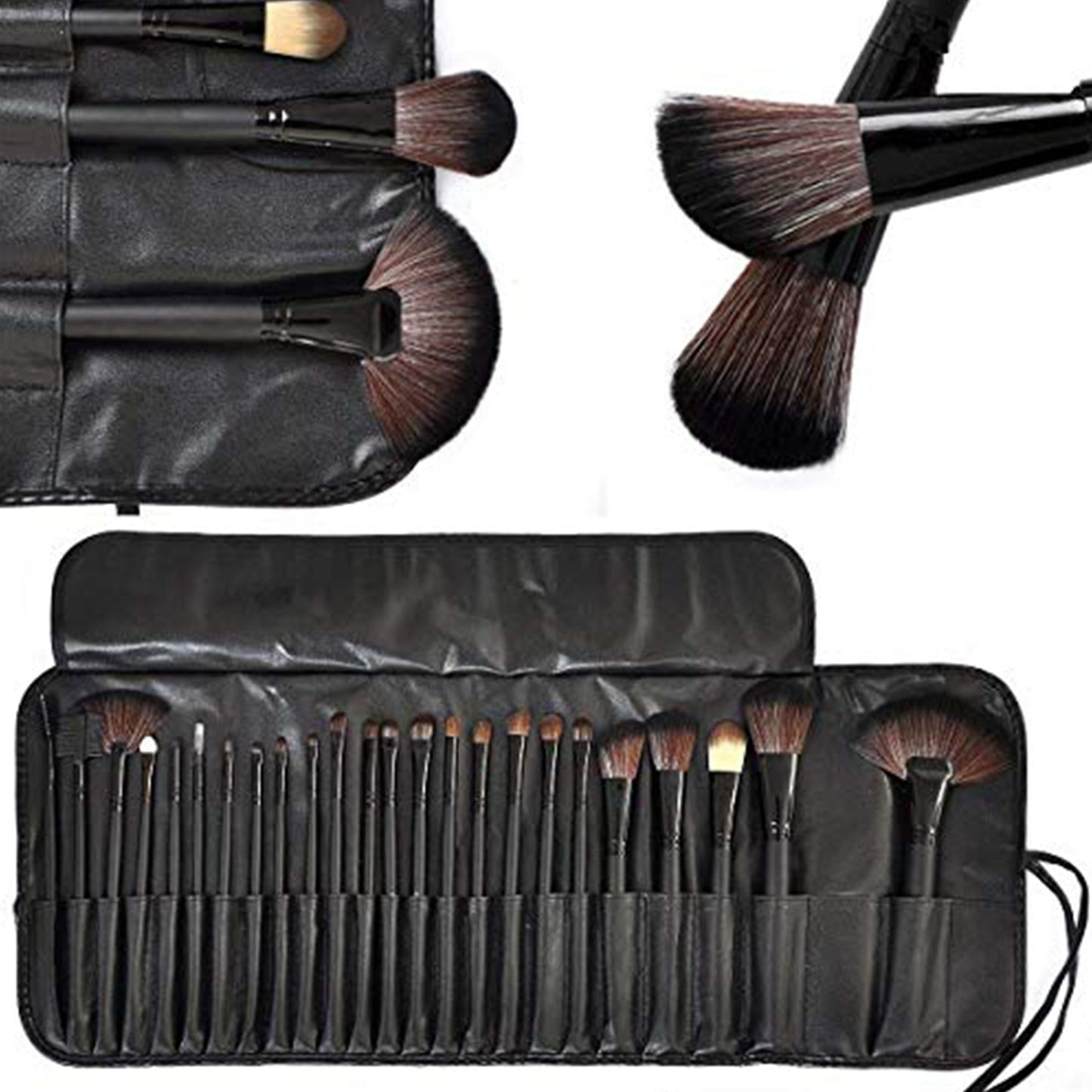MAC - 24 Pieces Makeup Brush Set With Leather Pouch