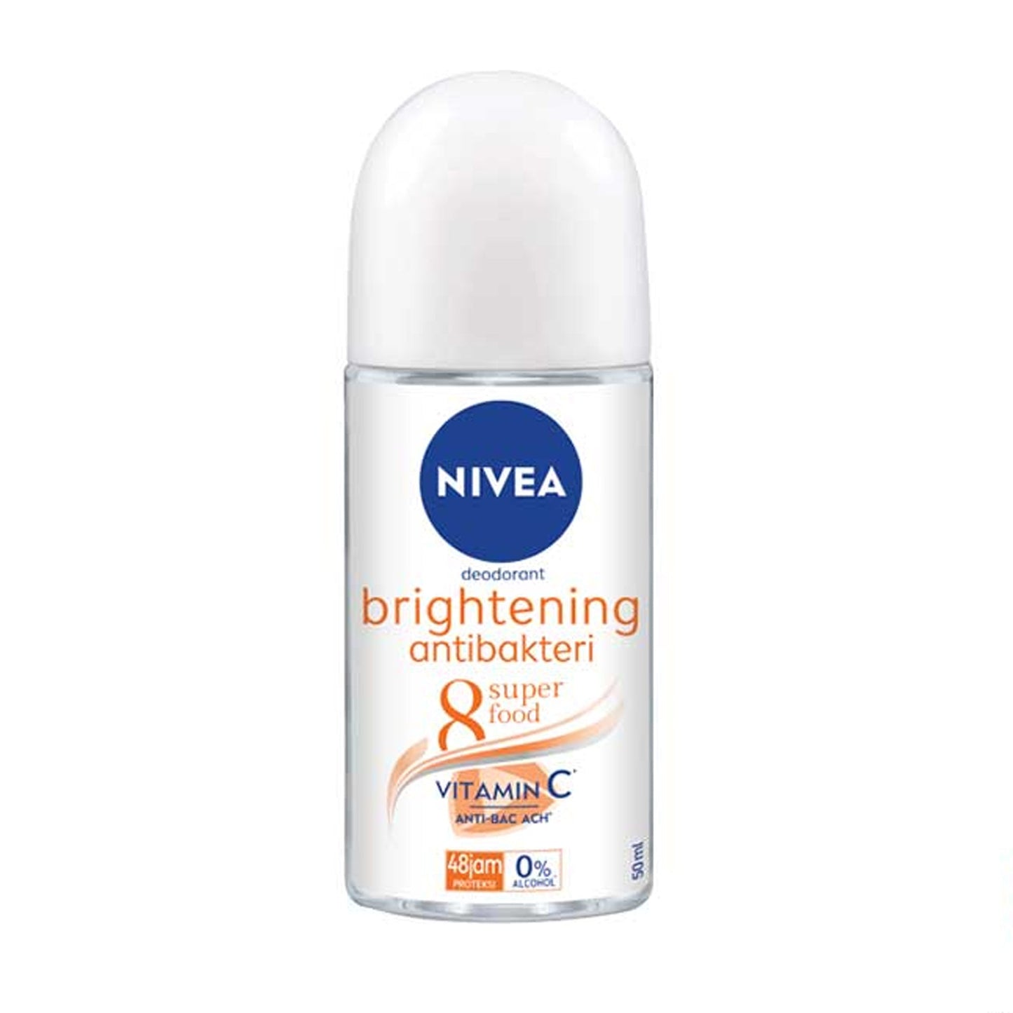 Nivea - Brightening Antibakteri 8 Super Food 48H Deodorant Roll On - 50ml
