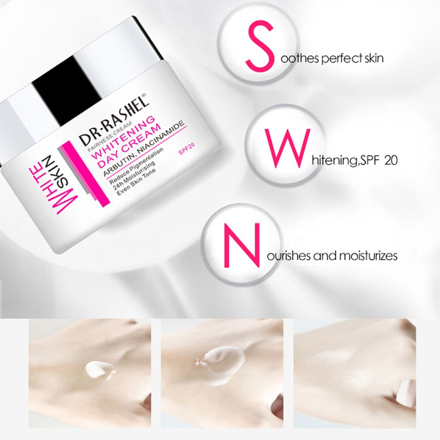 Dr. Rashel - White Skin Whitening Day Cream SPF 20 - 50g