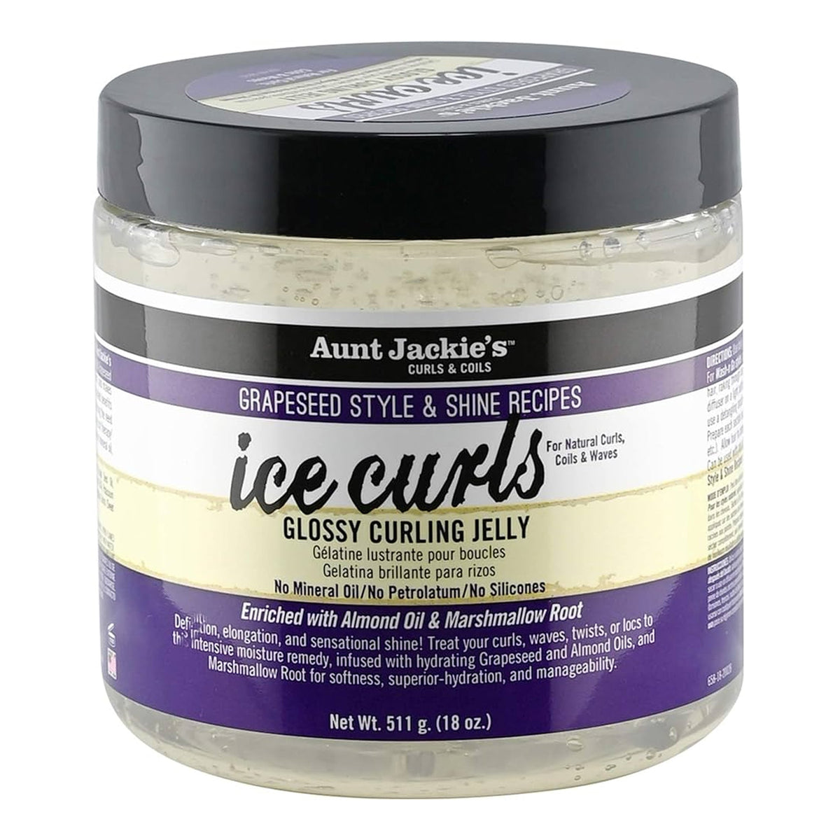 Aunt Jackie's - Ice Curls Glossy Curling Jelly Enriched With Almond Oil & Marshmallow Root - 511g [USA]