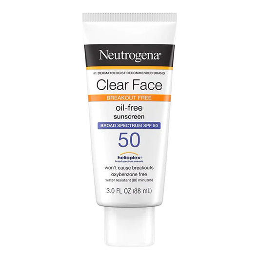 Neutrogena - Clear Face Breakout-Free Oil-Free Oxybenzone-Free Water Resistant Sunscreen Broad Spectrum SPF 50 With Helioplex - 88ml [Canada]