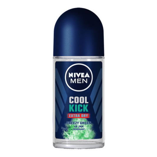 Nivea Men - Cool Kick Extra Dry Freezy Green 48H Deodorant Roll On - 50ml [Indonesia]
