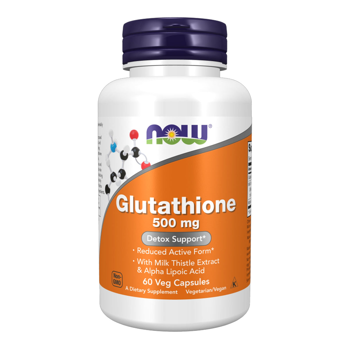 Now - Glutathinone 500mg Detox Support With Milk Thistle Extract & Alpha Lipoic Acid - 60 Veg Capsules [USA]