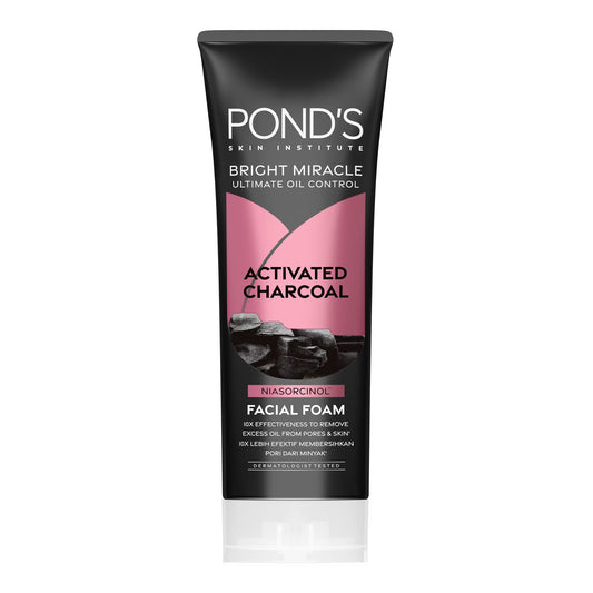 Pond's - Bright Miracle Ultimate Oil Control Activated Charcoal Niasorcinol Facial Foam - 100g [Indonesia]