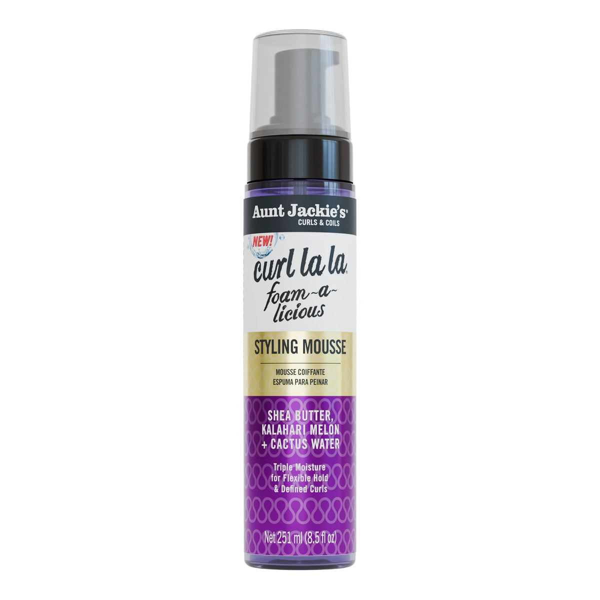 Aunt Jackie's - Curl La La Foam-a-licious Styling Mousse With Shea Butter, Kalahari Melon + Cactus Water - 251ml [USA]
