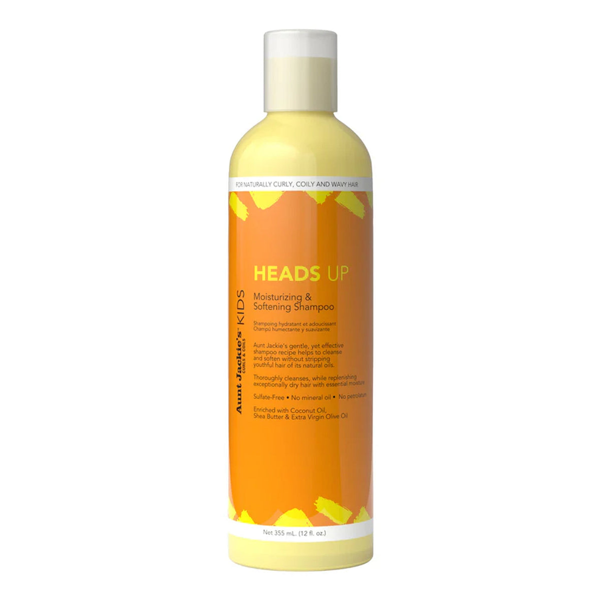 Aunt Jackie's - Kids Heads Up Moisturizing & Softening Shampoo Enriched With Coconut Oil, Shea Butter & Extra Virgin Olive Oil - 355ml [USA]