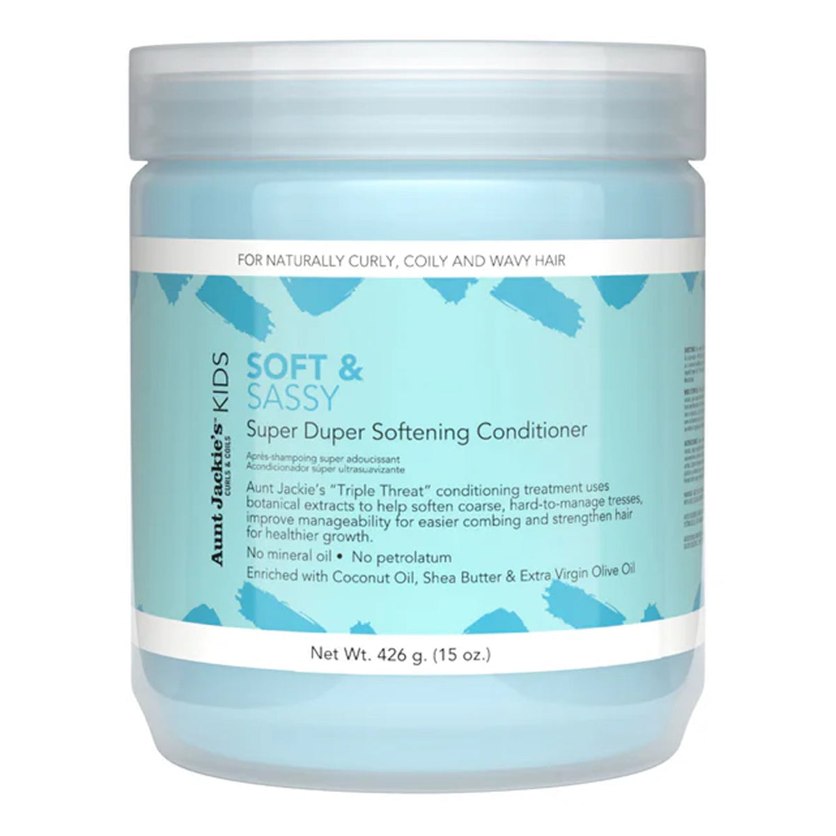 Aunt Jackie's - Kids Soft & Sassy Super Duper Softening Conditioner Enriched With Coconut Oil, Shea Butter and Extra Virgin Olive Oil - 426g [USA]