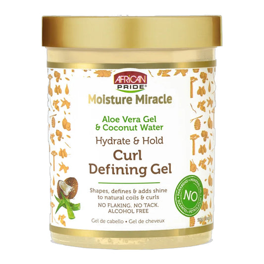 African Pride - Moisture Miracle Aloe & Coconut Water Hydrate & Hold Curl Defining Gel - 510g [USA]