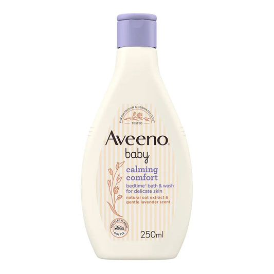 Aveeno Baby - Calming Comfort Bedtime Bath & Wash For Delicate Skin With Natural Oat Extract & Gentle Lavender Scent - 250ml [Italy]
