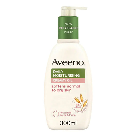 Aveeno - Daily Moisturizing Creamy Oil Lotion With Nourishing Oat & Sweet Almond Oil For Normal To Dry Skin - 300ml [Greece]