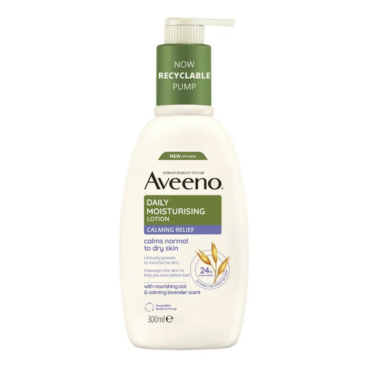 Aveeno - Calming Relief Daily Moisturizing Lotion With Nourishing Oat & Calming Lavender Scent Normal To Dry Skin - 300ml [Greece]
