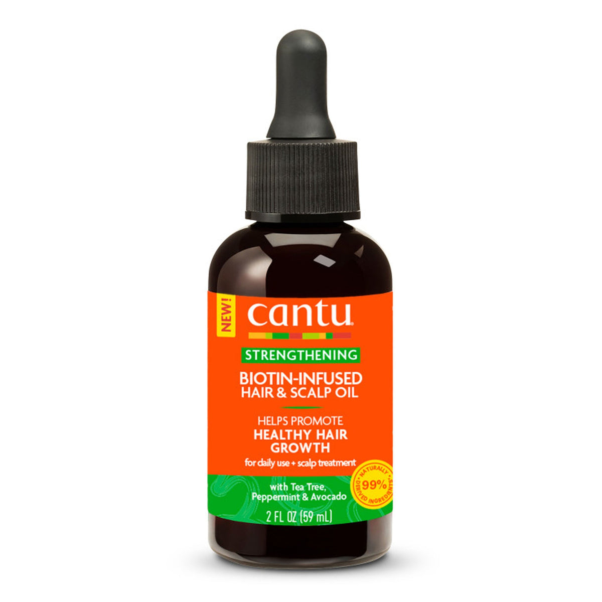 Cantu - Strengthening Biotin-Infused Hair & Scalp Oil With Tea Tree, Peppermint & Avocado - 59ml [USA]