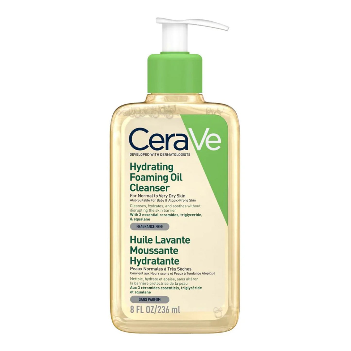 Cerave - Hydrating Foaming Oil Cleanser For Normal to Very Dry Skin - 236ml