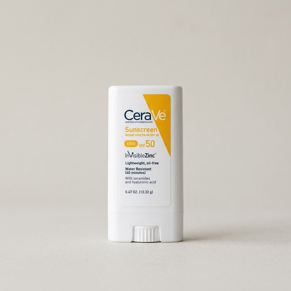 Cerave - Invisible Zinc Water Resistant Sunscreen Stick With Ceramides & Hyaluronic Acid Broad Spectrum SPF50 - 13.32g [USA]