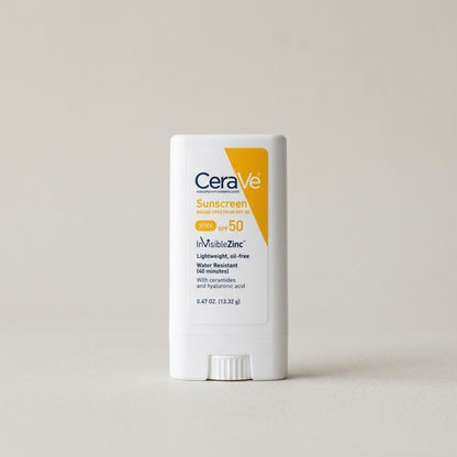 Cerave - Invisible Zinc Water Resistant Sunscreen Stick With Ceramides & Hyaluronic Acid Broad Spectrum SPF50 - 13.32g [USA]