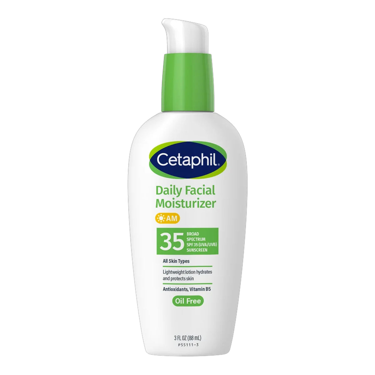 Cetaphil - AM Daily Facial Moisturizer With Antioxidants & Vitamin B5 For All Skin Types Broad Spectrum SPF 35 UVA/UVB - 88ml [USA]