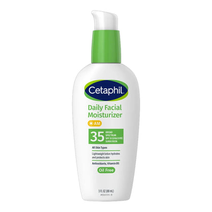 Cetaphil - AM Daily Facial Moisturizer With Antioxidants & Vitamin B5 For All Skin Types Broad Spectrum SPF 35 UVA/UVB - 88ml [USA]