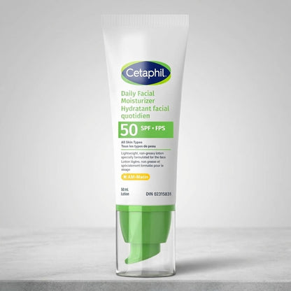 Cetaphil - AM Daily Facial Moisturizer For All Skin Types Broad Spectrum SPF 50 UVA/UVB - 50ml [Canada]