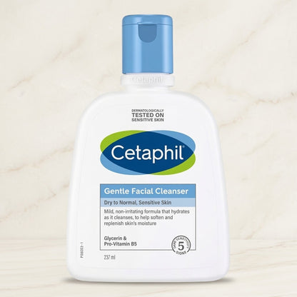 Cetaphil - Gentle Facial Cleanser With Glycerin & Pro-Vitamin B5 For Dry To Normal, Sensitive Skin - 237ml [Canada]