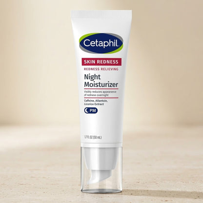 Cetaphil - Skin Redness Redness Relieving Night Moisturizer With Caffeine, Allantoin & Licorice Extract For Sensitive Skin - 50ml [Canada]