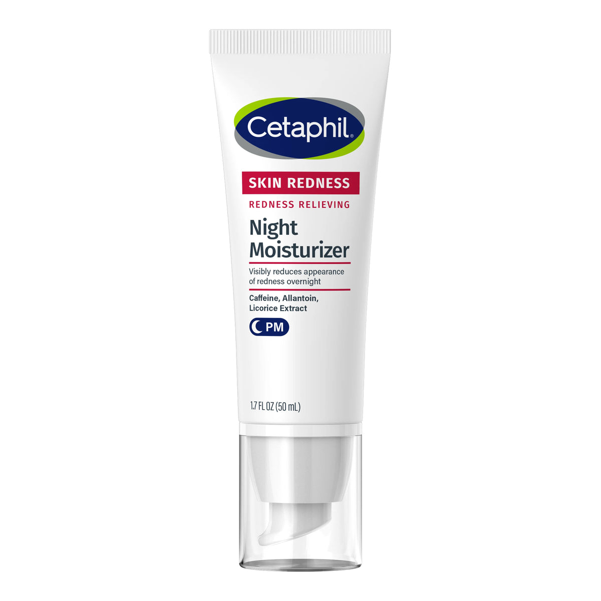 Cetaphil - Skin Redness Redness Relieving Night Moisturizer With Caffeine, Allantoin & Licorice Extract For Sensitive Skin - 50ml [Canada]