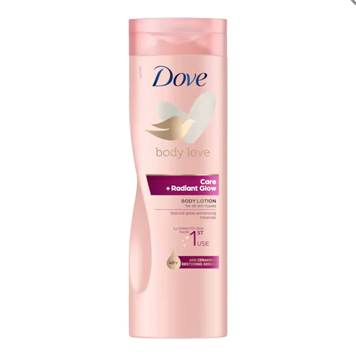 Dove - Body Love Care + Radiant Glow Body Lotion For All Skin Types With Ceramide Restoring Serum - 400ml [Germany]