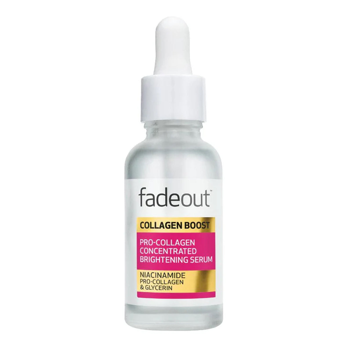 Fadeout - Collagen Boost Pro-Collagen Concentrated Whitening Serum With Niacinamide, Pro-Collagen & Glycerin - 30ml [UK]