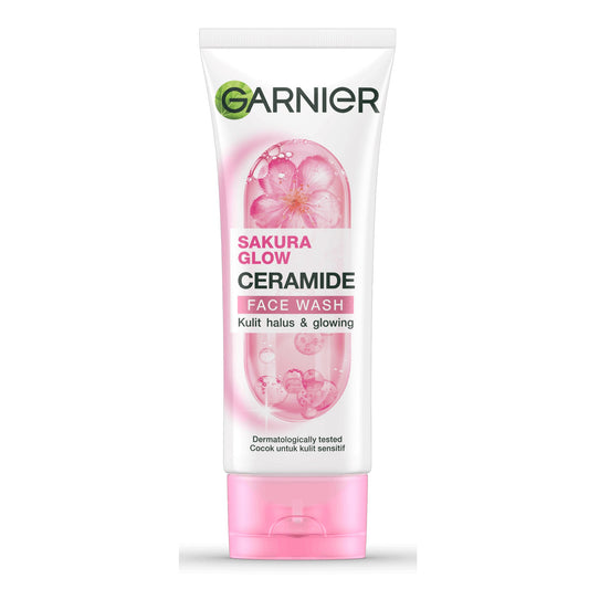 Garnier - Sakura Glow Ceramide Face Wash For Sensitive Skin - 100ml [Indonesia]
