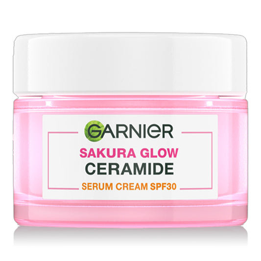 Garnier - Sakura Glow Ceramide Serum Cream SPF 30 PA+++ For Sensitive Skin - 50ml [Indonesia]