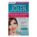 Jolen - Face Wax Strips For Upper Lip, Chin, Brows For Sensitive Skin - 16 Wax Strips [UK]