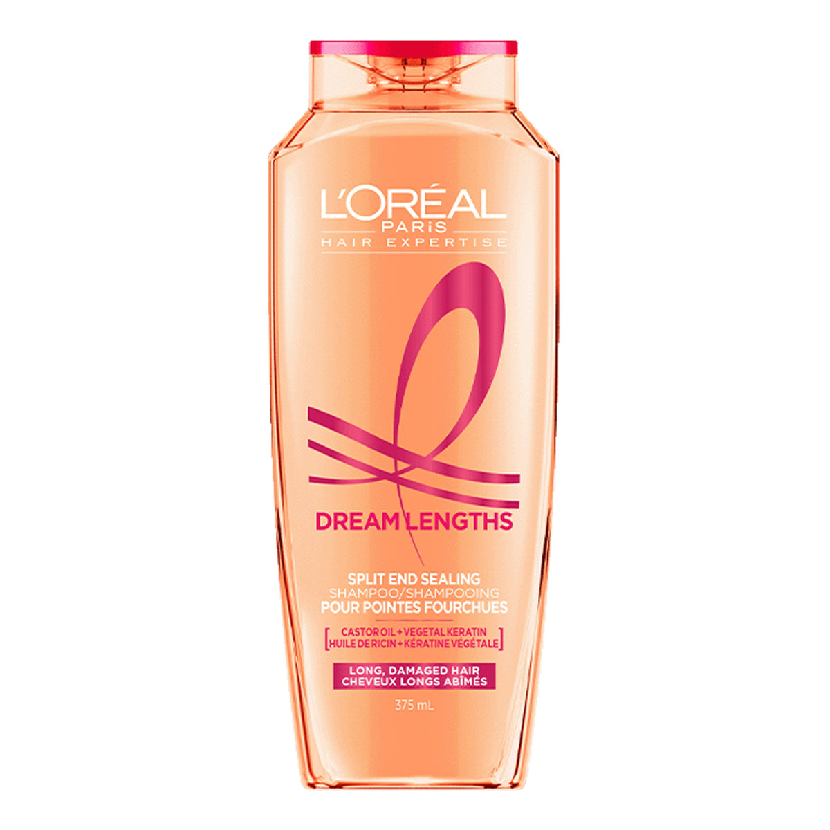 L'Oreal Paris - Elvive Dream Lengths Split End Sealing Shampoo With Castor Oil + Vegetal Keratin For Long, Damaged Hair - 375ml [USA]