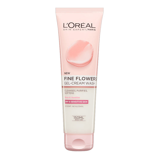 L'Oreal Paris - Fine Flowers Gel-Cream Wash With Rose & Jasmine For Dry & Sensitive Skin - 150ml [Germany]