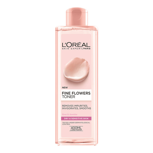 L'Oreal Paris - Fine Flowers Toner With Rose & Jasmine For Dry & Sensitive Skin - 400ml [Poland]