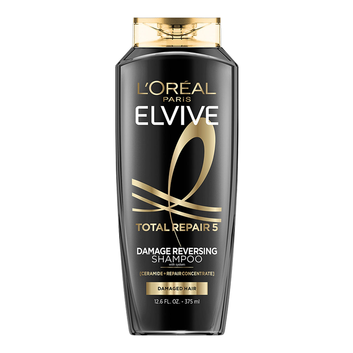 L'Oreal Paris - Elvive Total Repair 5 Damage Reversing Shampoo With Ceramide + Repair Concentrate For Damaged Hair - 375ml [USA]