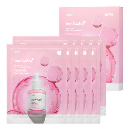 Medicube - PDRN Pink Peptide Serum Mask - 10 Serum Masks [Korea]
