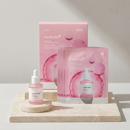 Medicube - PDRN Pink Peptide Serum Mask - 10 Serum Masks [Korea]