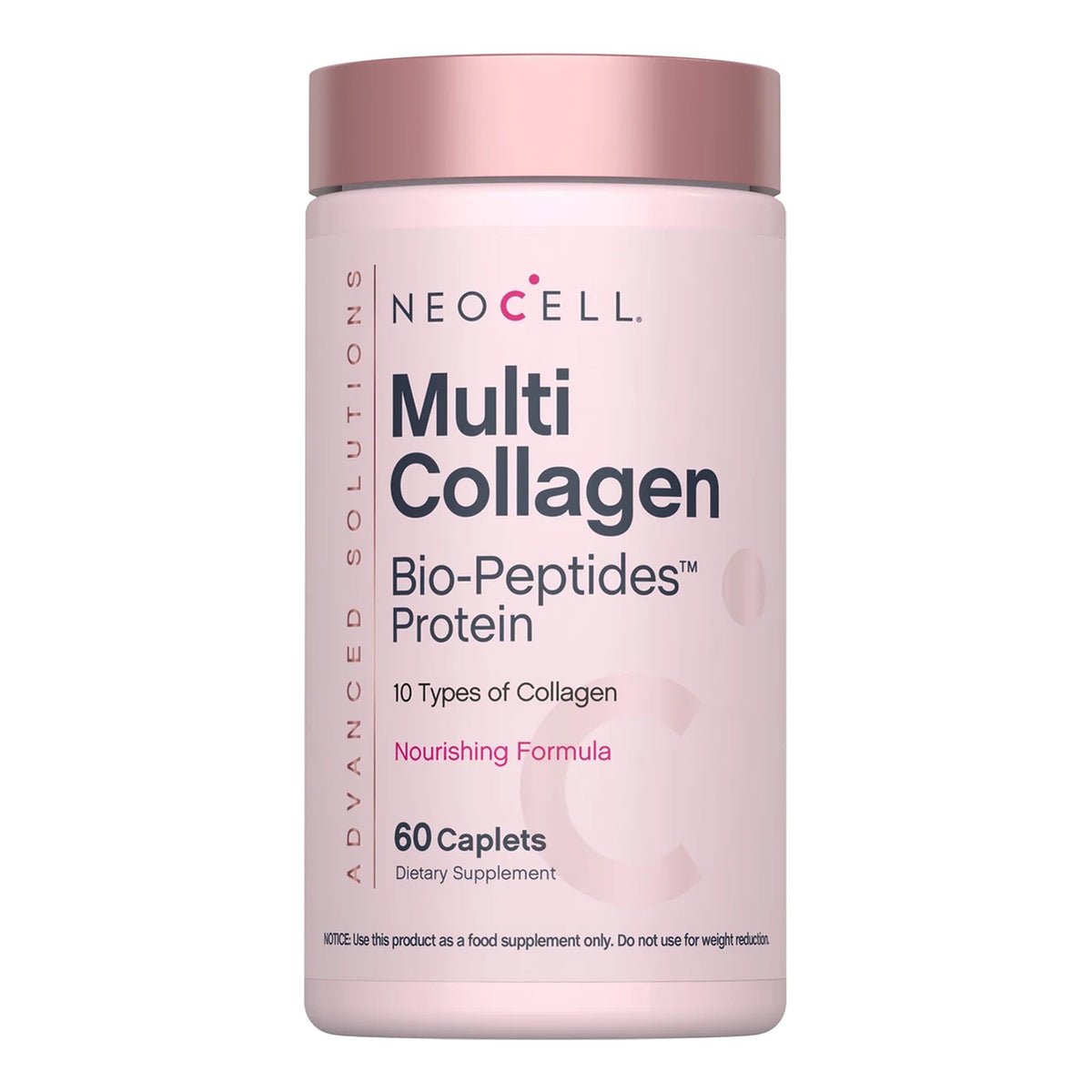 Neocell - Advanced Solutions Multi Collagen Bio-Peptides Protein 10 Types Of Collagen - 60 Caplets [USA]