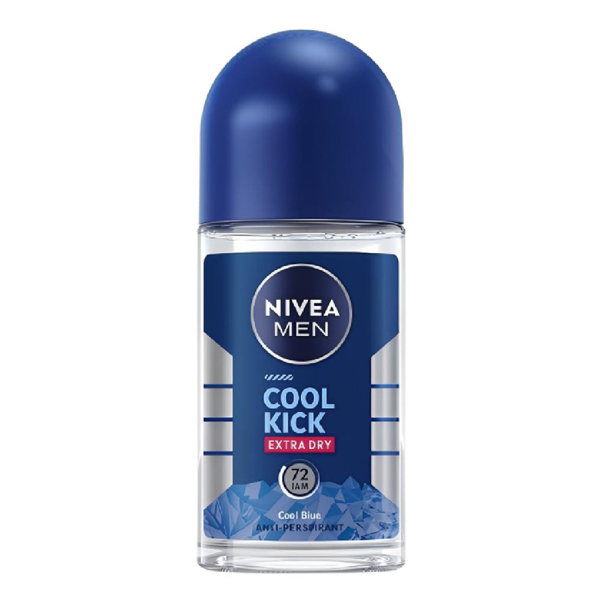 Nivea Men - Cool Kick Extra Dry Cool Blue 72H Anti-Perspirant Roll On - 50ml [Indonesia]