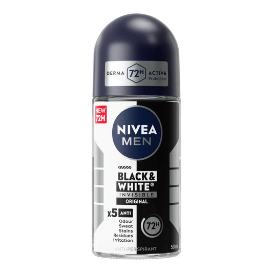 Nivea Men - Black & White Invisible Original 72H Anti-Perspirant Roll On - 50ml [Thailand]