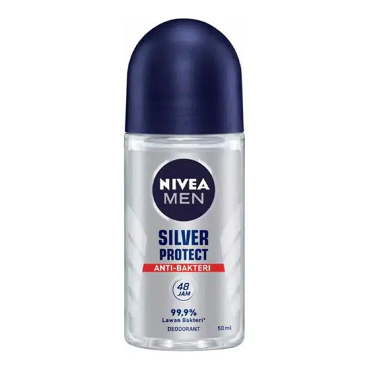 Nivea Men - Silver Protect 48H Anti-Bacterial Deodorant Roll On - 50ml [Indonesia]