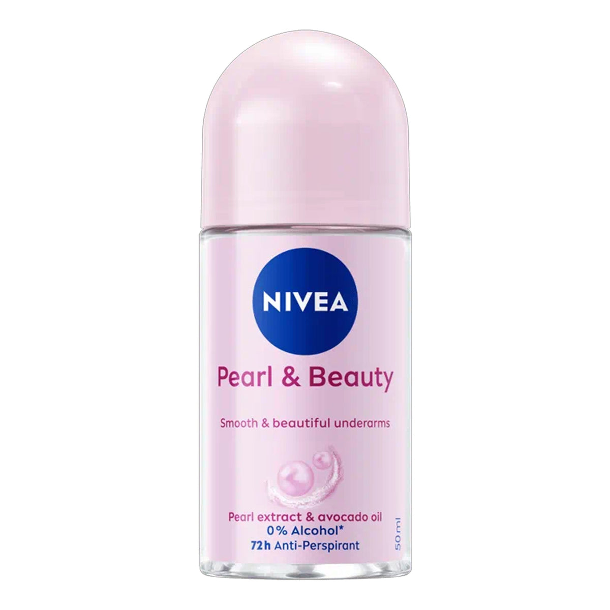 Nivea - Pearl & Beauty 72H Anti-Perspirant Roll On With Pearl Extract & Avocado Oil - 50ml [Indonesia]