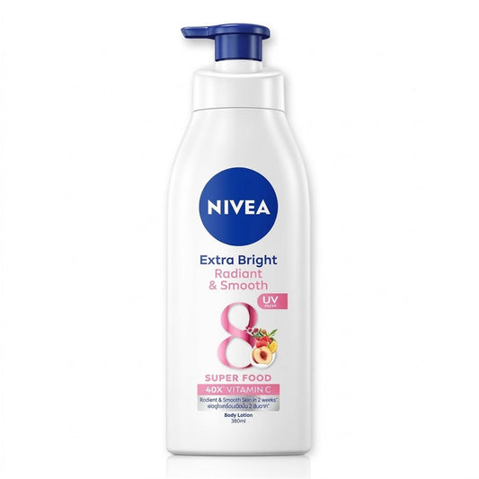 Nivea - Extra Bright Radiant & Smooth 8 Super Food Body Lotion With UV Filter - 380ml [Thailand]
