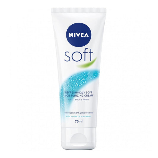 Nivea - Soft Refreshingly Soft Moisturizing Cream With Vitamin E & 100% Natural Jojoba Oil - 75ml [Spain]