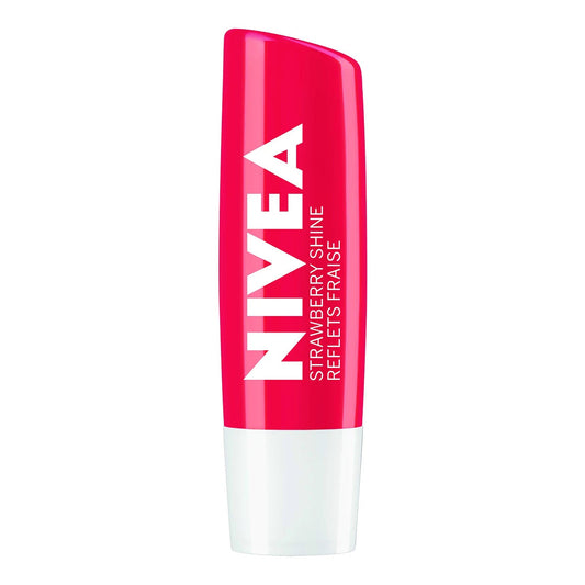 Nivea - Strawberry Shine 24H Moisture Lip Balm With Shea Butter & Natural Oils Enriched With Vitamins - 4.8g [Thailand]