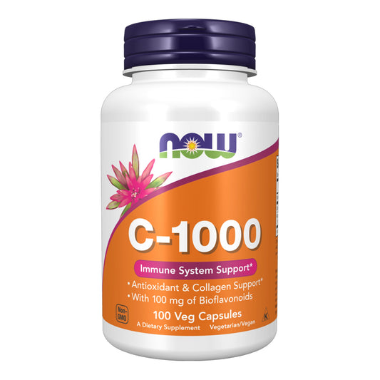 Now - C-1000 Immune System Support With 100mg Of Bioflavonoids - 100 Veg Capsules [USA]