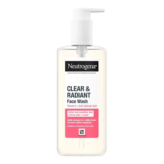 Neutrogena - Clear & Radiant Vitamin C + 0.5% Salicylic Acid Face Wash Suitable For Blemish-Prone Skin - 200ml [Italy]