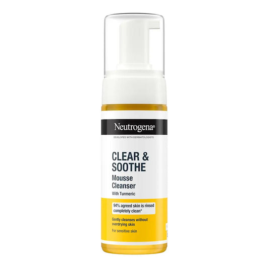 Neutrogena - Clear & Soothe Turmeric Oil-Free Mousse Cleanser Suitable For Normal & Sensitive Skin - 150ml [Greece]