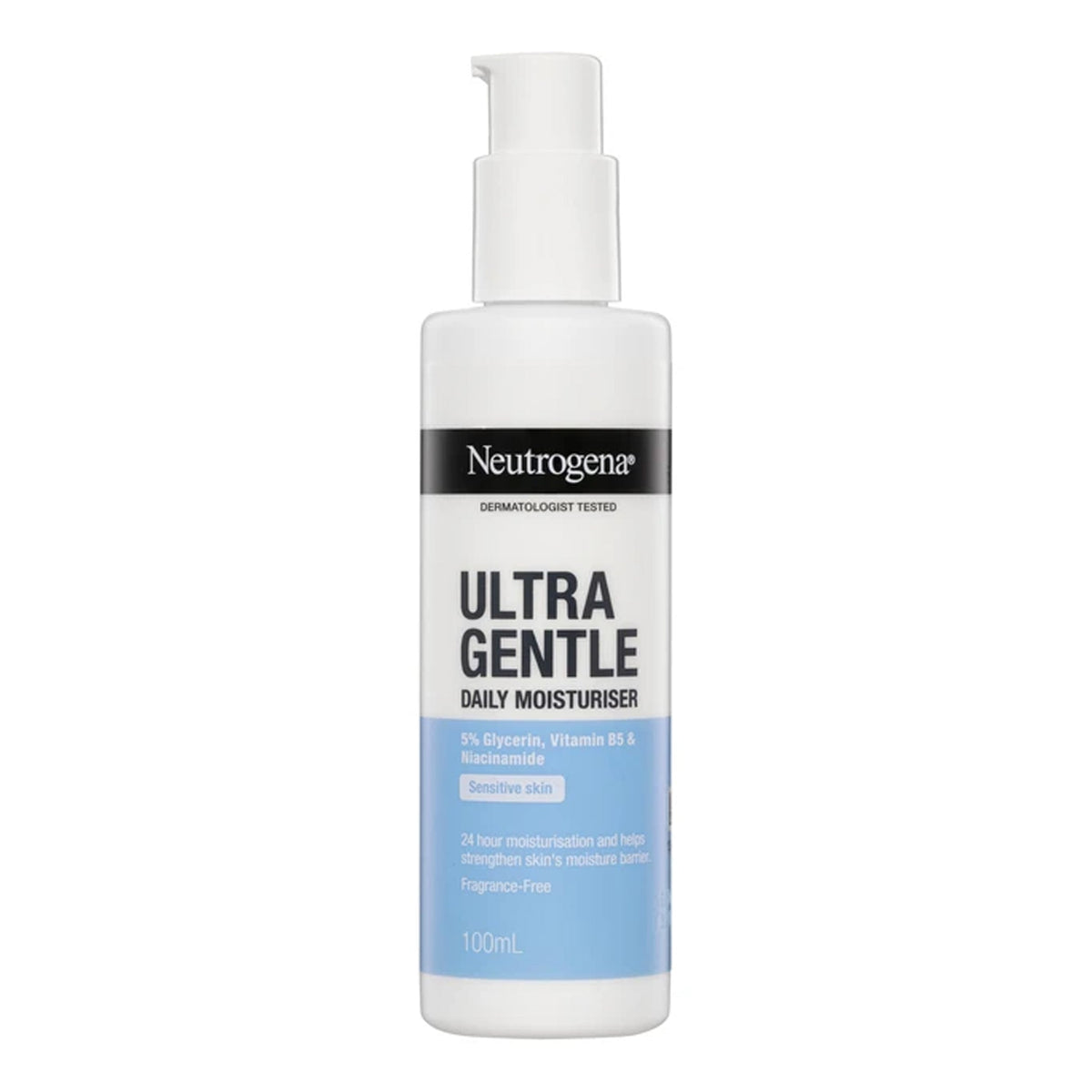 Neutrogena - Ultra Gentle Fragrance-Free Daily Moisturizer With 5% Glycerin, Vitamin B5 & Niacinamide For Sensitive Skin - 100ml [Korea]