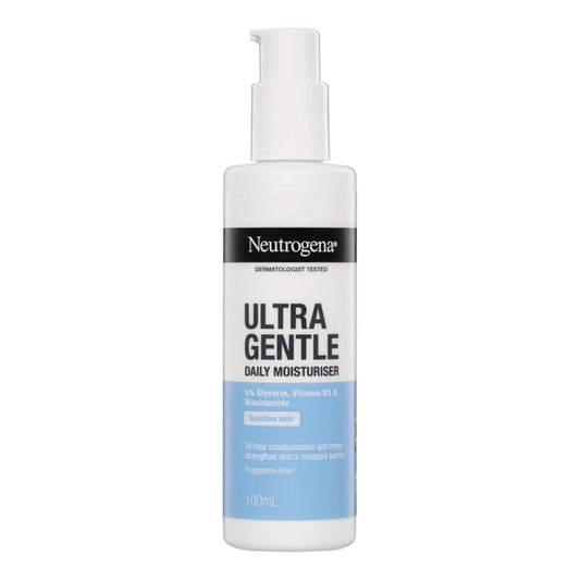 Neutrogena - Ultra Gentle Fragrance-Free Daily Moisturizer With 5% Glycerin, Vitamin B5 & Niacinamide For Sensitive Skin - 100ml [Korea]